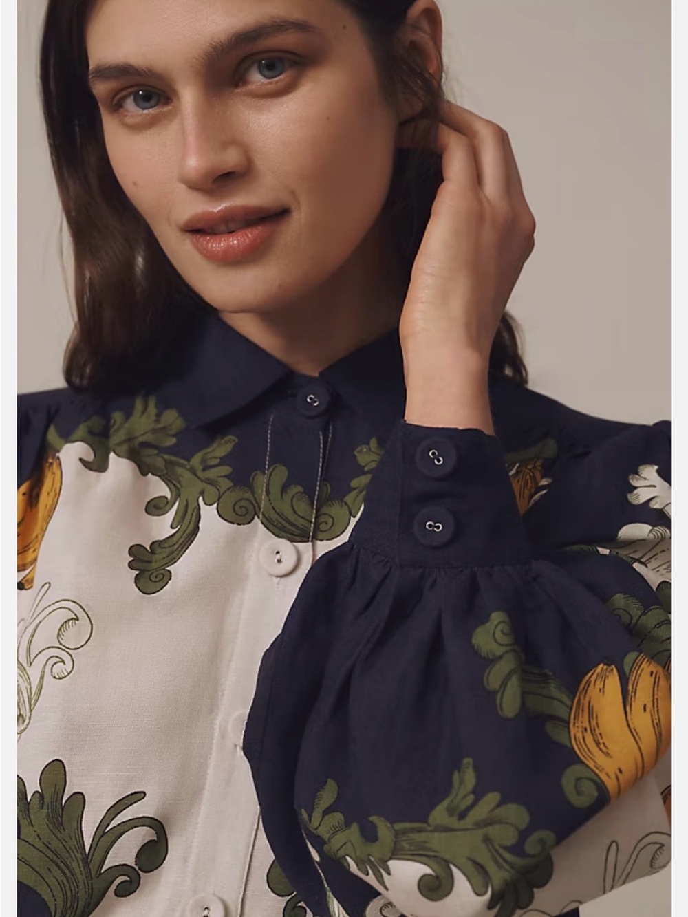Farm Rio X Anthropologie Puff Sleeve Blouse - Picture 3 of 9